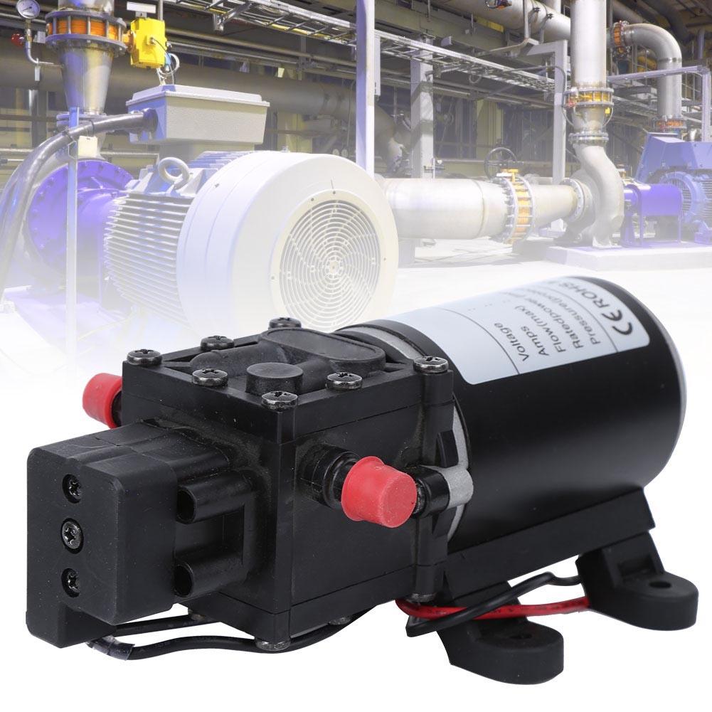 Pompă inteligentă cu diafragmă, presiune înaltă DC12V 120W 7Lmin 10mm, ieșire apă dreapta, motor 12V