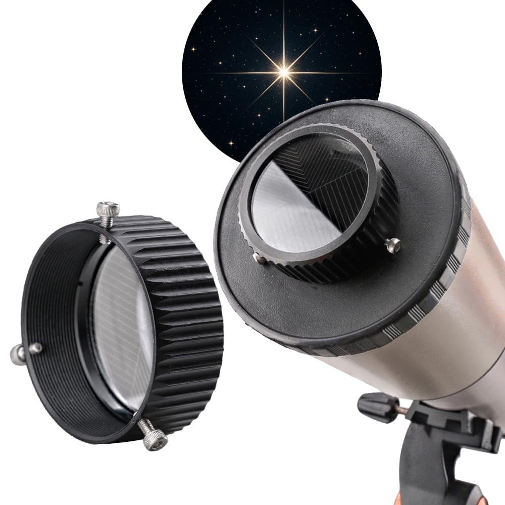

ANQILAFU Bahtinov Focusing Assist Accessory for Astronomical Lightweight Aluminum Hex Wrench Included Mask, Telescopes, High-Transparency Glass,