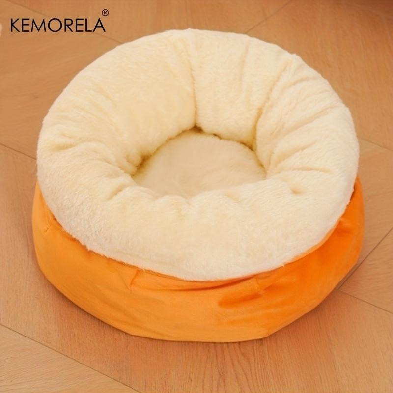  Ultra-Soft Plush Washable Round Pet Bed With Non-Slip Bottom - Winter Cozy Design For Indoor Cats & Small/Medium Dogs