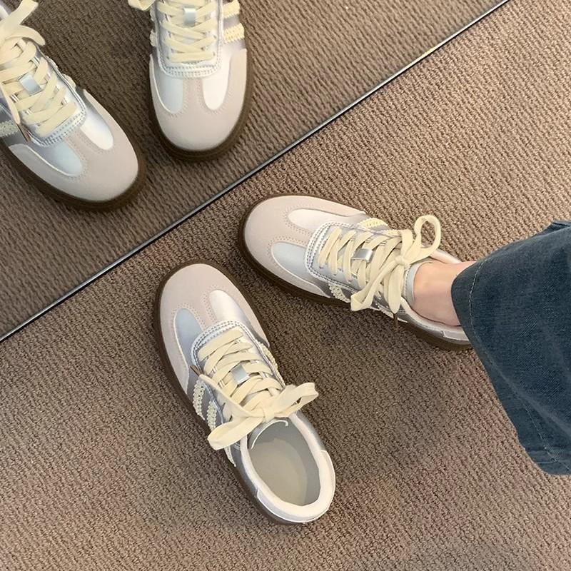 Forrest Gump Shoes German Training Little White Shoes Women'S Flat-Soled Student Single Shoes Spring Autumn Niche Retro Versatile Casual Board Shoes