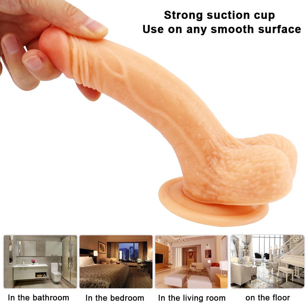 Dildo Adult Toys Erotic Soft Strong Suction Cup Dildo Anal Butt Plug Realistic Penis G-spot Orgasm Sex Toys for Woman Men