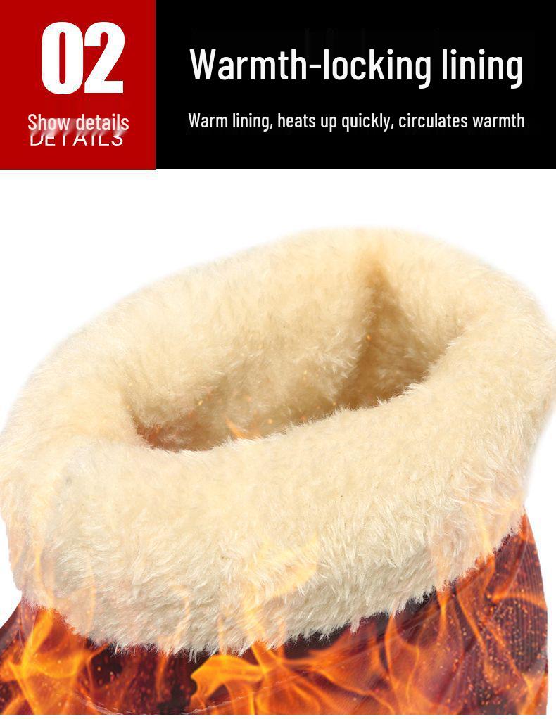 Men's Thickened Non-Slip Waterproof Snow Boots – Fleece-Lined and Cold-Proof for Winter Fishing
