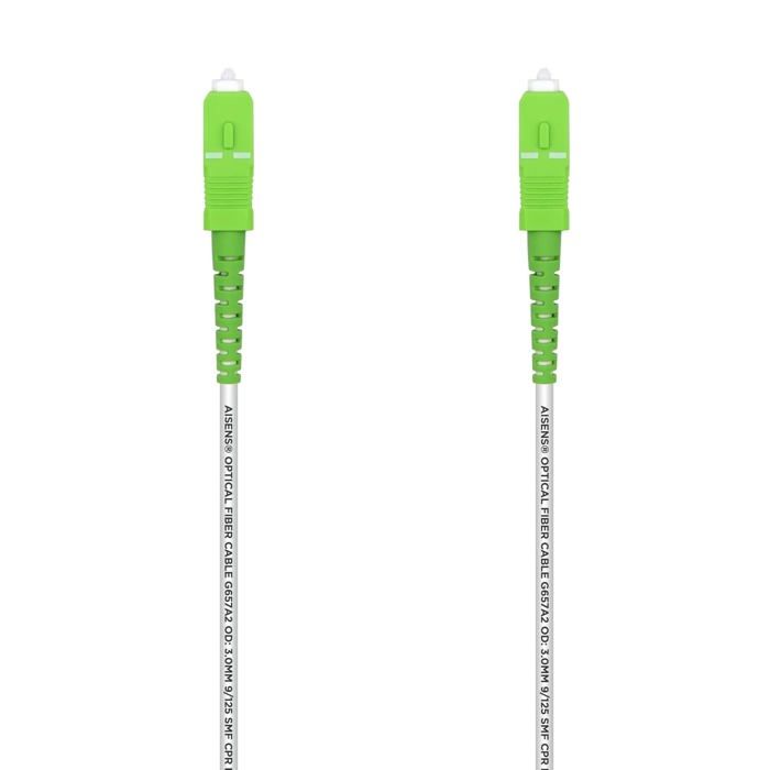 Câble Fibre Optique - AISENS - A152-0499 - SC/APC-SC/APC - 15m - Blanc