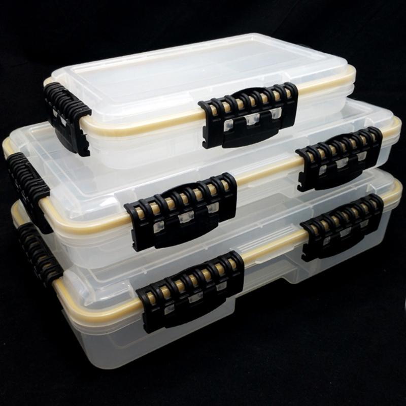 Waterproof Tackle Box Fishing Tackle Container Box Fishing Storage Box Fish Lures Organizers Box with Removable Dividers