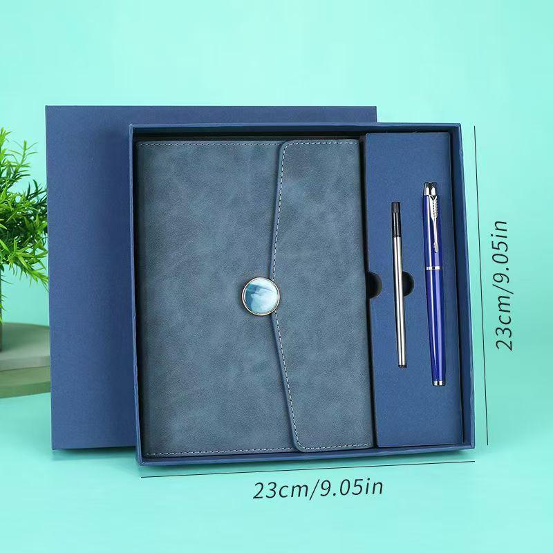Customizable A5 PU Leather Notebook with Buckle, for Business or Diary Use - Loose-leaf Design.