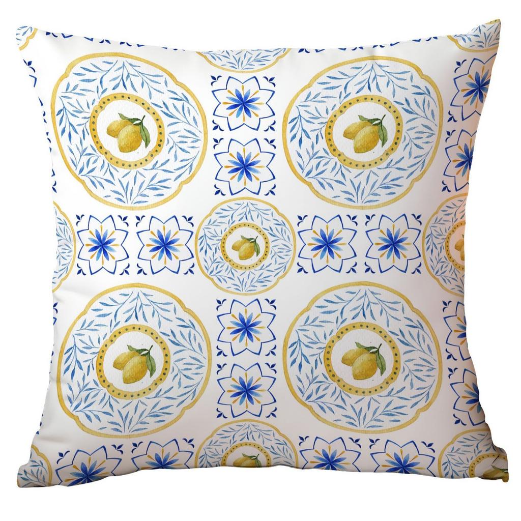Geometric Summer Lemon Pillow Case Home Sofa Cushion Pillow Case