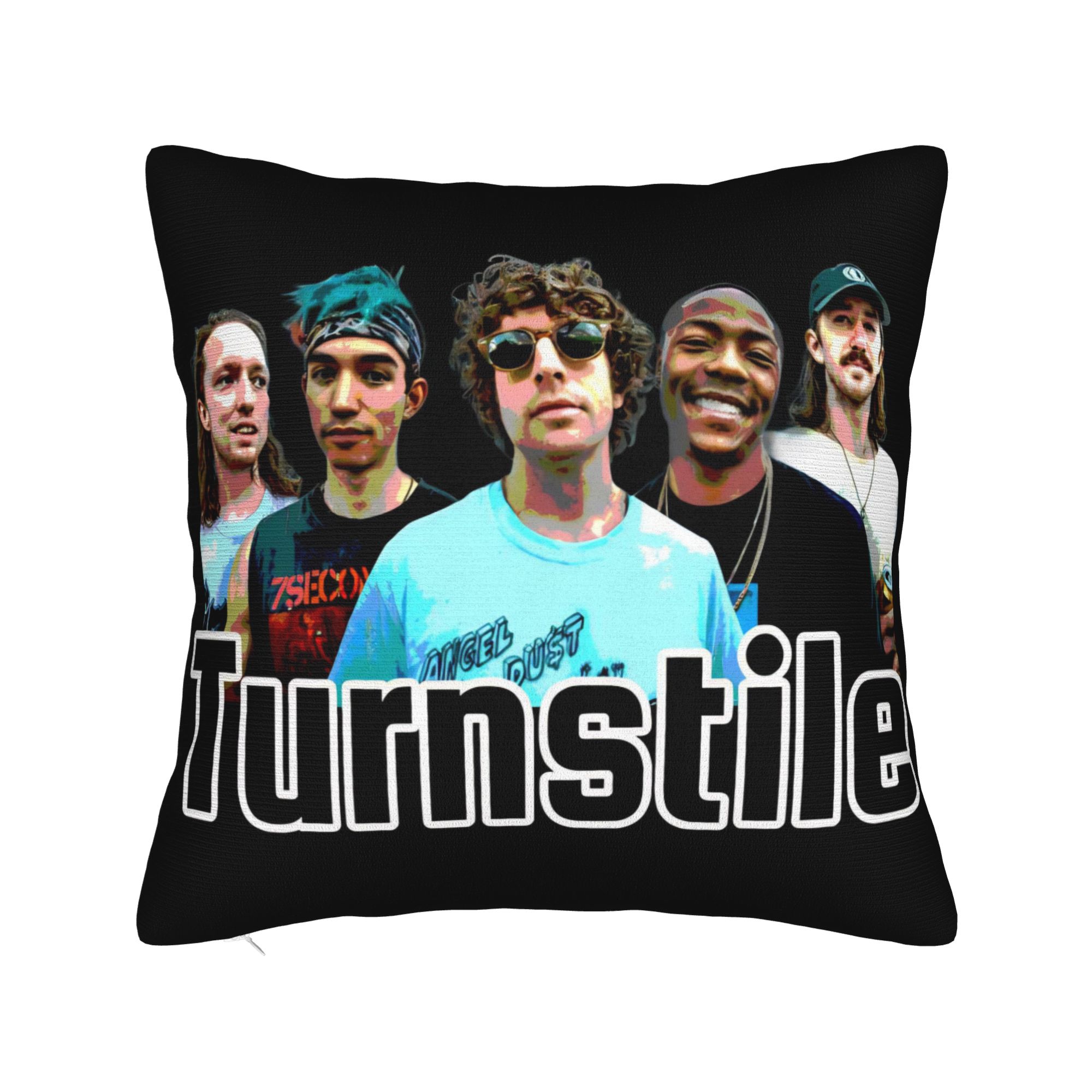 

Decorative Pillow Covers Turnstile Rock Band Tour Merchandise Living Room Throw Pillow Case Cover Square Multiple Sizes 12x12Inch