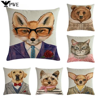 Interesting Animal Body Pillow Case Linen Seat Cover Office Home Sofa Decorative Cushion Cover 45*45cm