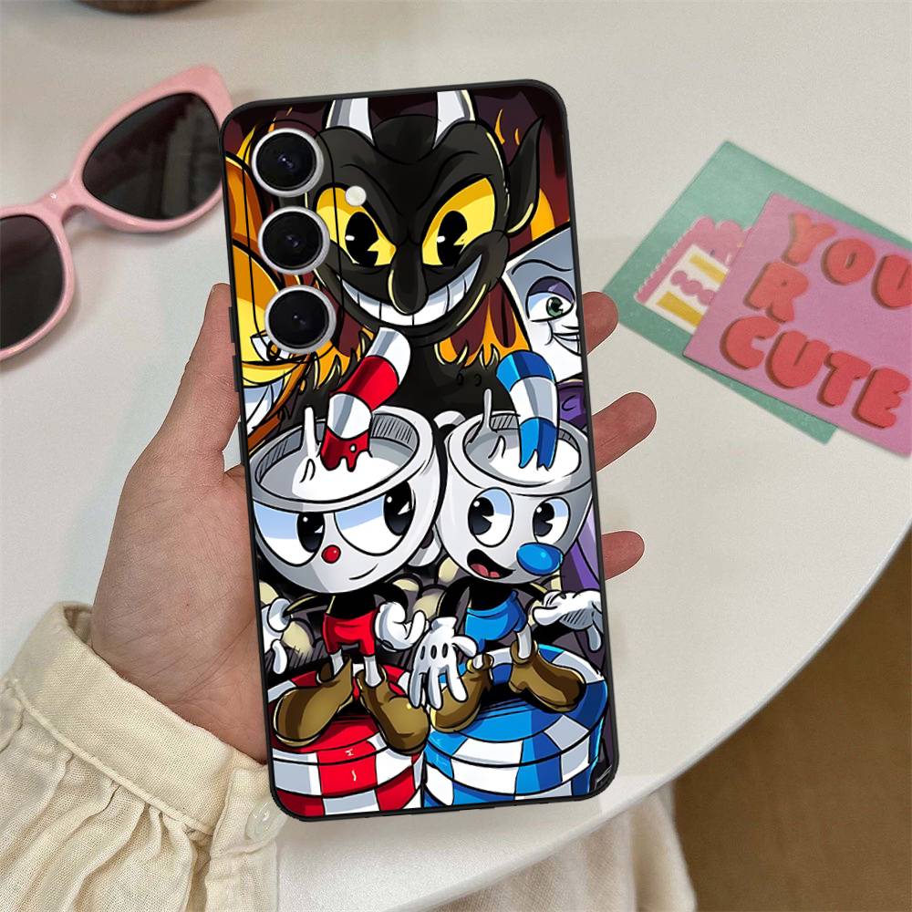 C-Cuphead Klasická hra Pouzdro na telefon Pro Samsung S 24 Fe 25 Ultra Plus 20 Lite 21 30 22 23 24 22 Ultra 5G Fundas