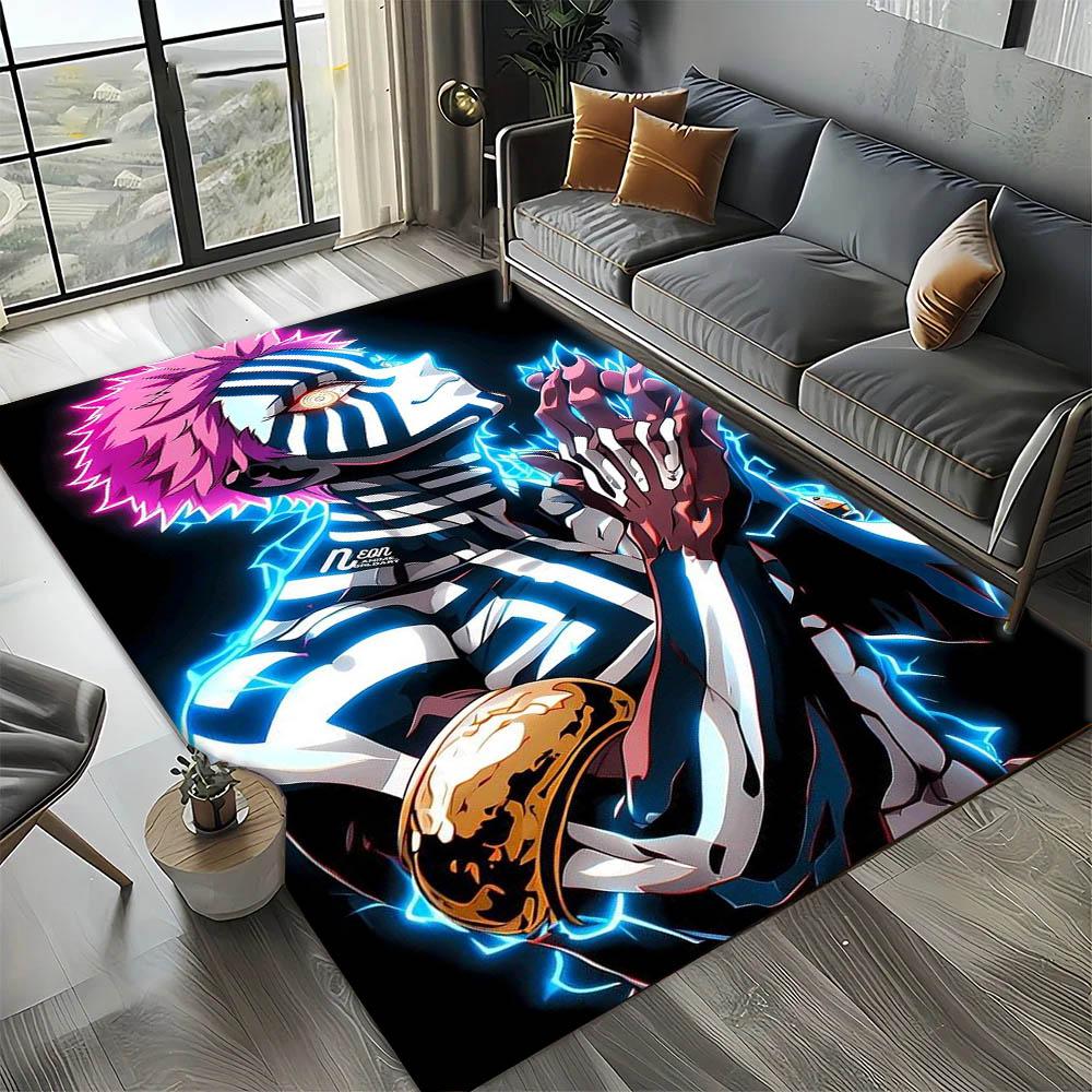 D-Demon Slayer Anime Kamado Nezuko Tanjirou 3D Carpet Rug Art for Room Decor Home Bedroom Gifts Fans Area Rug Non-slip Floor Mat
