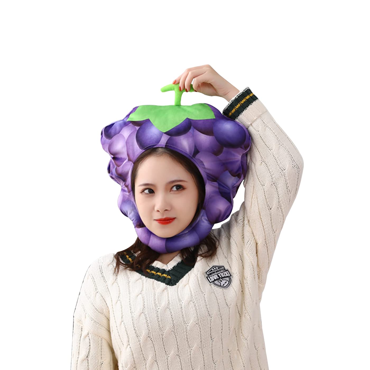 

Edostree Grape Headgear Variety Item Grape Cosplay Hat Headgear Funny Animal Photo Shoot Party Cosplay Accessory Gift Halloween Christmas PTCMZ-01