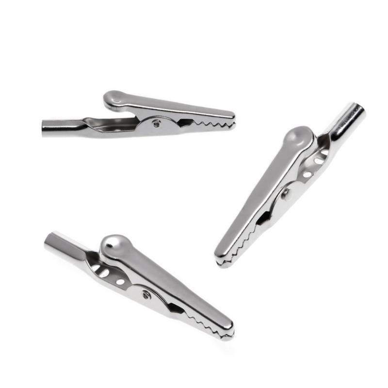 10A 4mm Alligator Clip Large Opening Insulated Electrical Test Clamps Suitable for Banana Plugs Socket