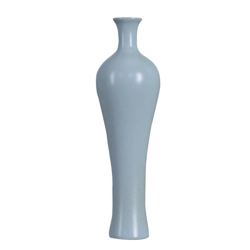Vaso Ceramica Blu Zen - Mini Composizione Floreale, Ornamento per Soggiorno, Portafiori Secchi, Decorazione Floreale Arte Cerimonia del Tè Giapponese.