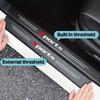 9PCS Car Door Sills Guards Stickers Film Anti Scratch Carbon Fiber Protector Scuff Pedal Cover Auto Accessories