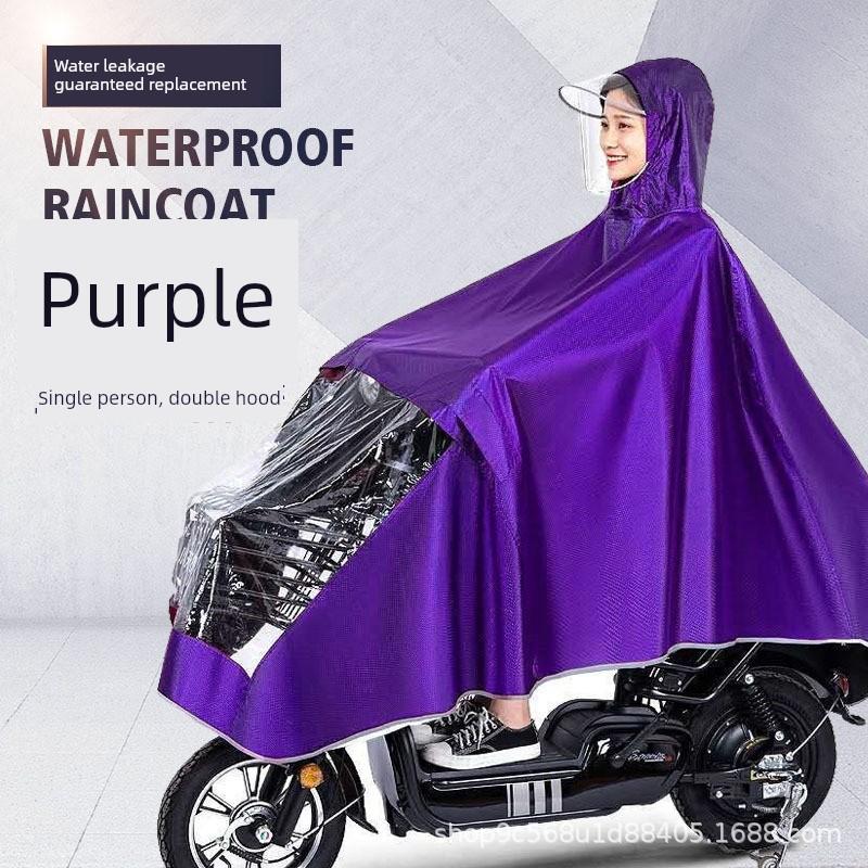 Regenpak voor Elektrische Fietsen, Motoren en Scooters; Poncho voor volwassenen, voor één of twee personen, Unisex