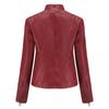Women's Leather Coat Fashion Trend Simple Autumn Winter Stand Collar Zipper PU Leather Motorcycle Jacket for Women