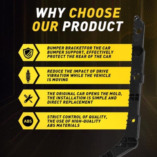 2PCS Rear & Left Right NI1133102 Bumper For Brackets 2013-2018 Sentra US Nissan