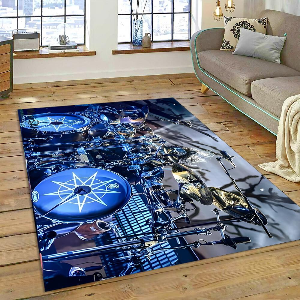 Drum Kit Music Instruments Drum Set Carpet Rug for Home Living Room Bedroom Sofa Doormat Decor,kids Area Rug Non-slip Floor Mat