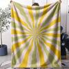 Abstract Sunny Throw Soft Flannel AC Blanket Lightweight Summer Nap Throw Cozy  Blanket for Sofa Bed Travel Home