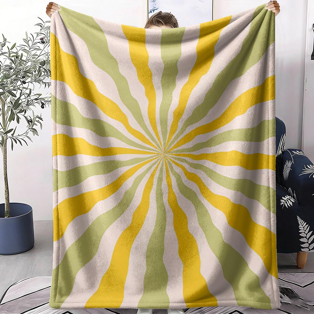 Abstract Sunny Throw Soft Flannel AC Blanket Lightweight Summer Nap Throw Cozy Blanket for Sofa Bed Travel Home