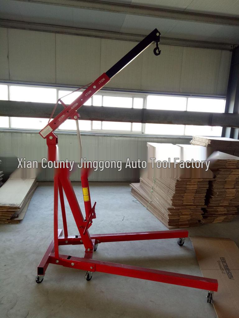 3T Engine Hoist & 2T Folding Crane - Portable Manual Hydraulic Lift