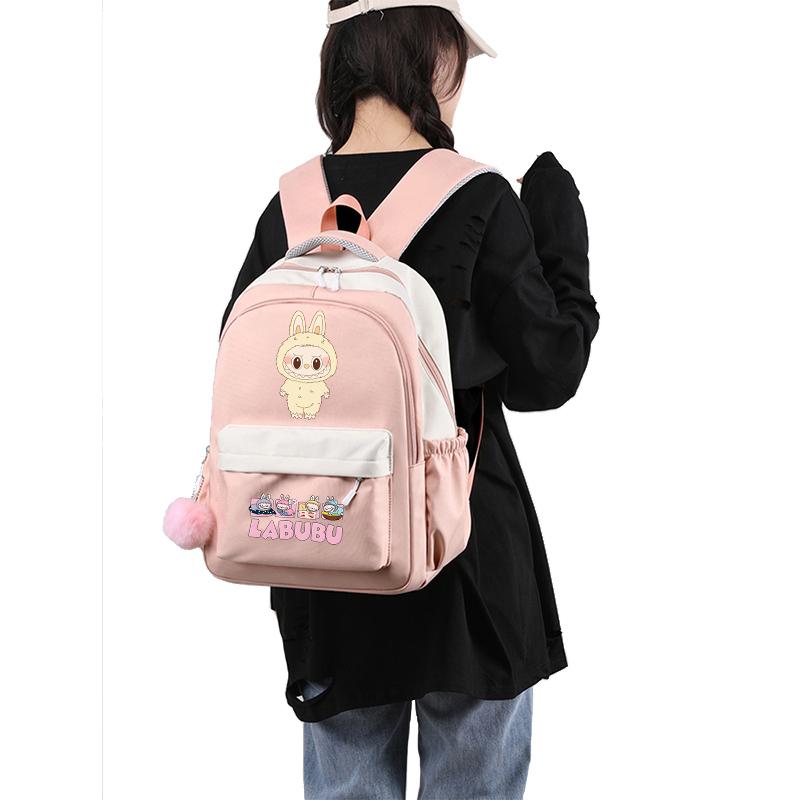 Cute Cartoon Printed Backpack Student Kid Schoolbag Women Large Capacity Waterproof Bookbag Kid Birthday Gift Travel Bag