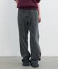 POSZER Washed Wide Denim Pants (Dark Gray)