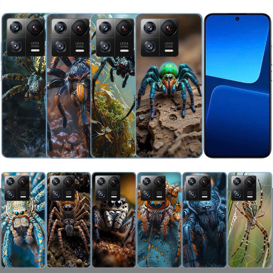 Spiders on the Spider Web Phone Case For Xiaomi Poco F7 Ultra X7 X6 M8 M7 M6 M4 M3 Pro X4 Mi 15 15T 14 14T 12T 12S 10T Pro 12 11