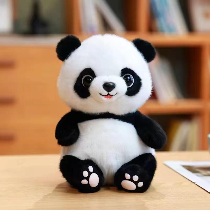 

Panda doll plush toy flower doll dressing simulation giant panda graduation gift cute rag doll 25Cm 8-inch grab machine doll