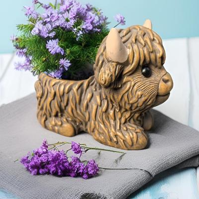 1pc Highland Cow Silicone Candle Mold - Reusable Animal Shaped Mold for DIY Handmade Candles, Plaster & Resin Crafts - Farmhouse
