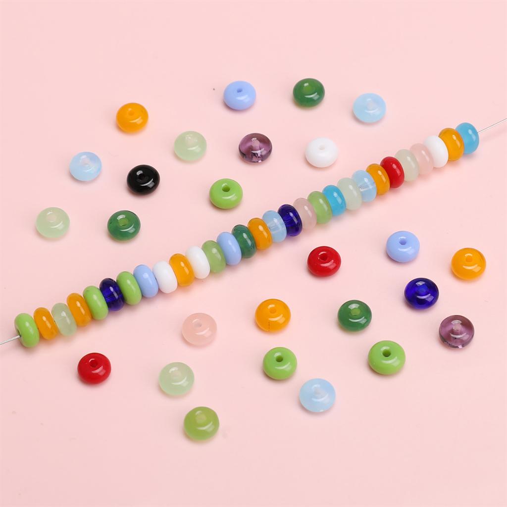 High quality wheel bead glass rice bead DIY jewelry accessories handmade beaded bracelet material