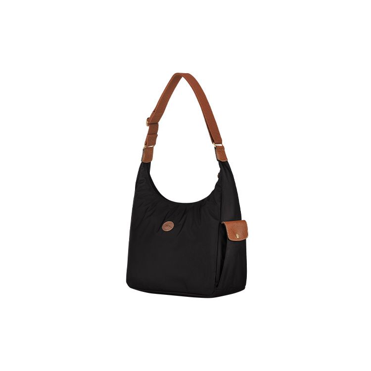 Longchamp Le Pliage 28 Adjustable Shoulder Strap Foldable Canvas Crescent Underarm Half Moon Canvas Crossbody Shoulder Bag Women bags Black 2450089001