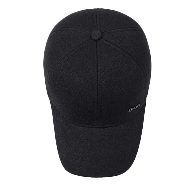 Men's Autumn Winter Baseball Cap Middle-Aged and Elderly Warm Hat Ear Protection Cotton Cap