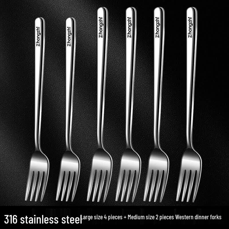 Qiwei 316 Stainless Steel Long Handle Fruit Fork