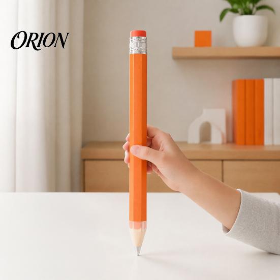 Novelty Office Supply Giant Pencil, Extra Large Wood Prop, Smooth Writing Wooden Pencil Stationery, for Carpentry And Party Favors Big Decorative