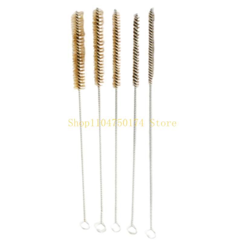 5Pcs Long Handle Brass Wire Pipe Brushes for Kitchen and Bathroom Pipe Cleaning top sale