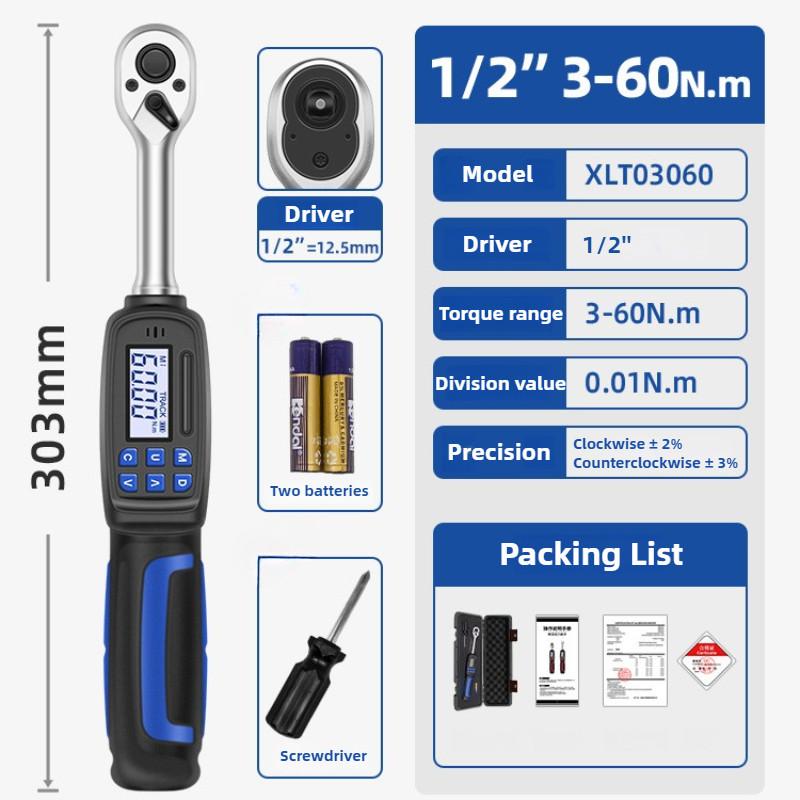 Portable Digital Display Torque Wrench High Precision Electronic Spanner Adjustable Automobile Repair Power Tool