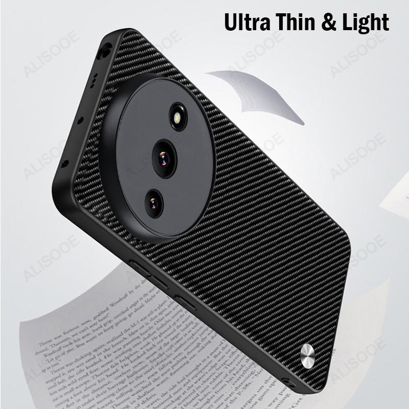 Shockproof Funda for Xiaomi Redmi A3 Case Luxury Fiber Texture PU Leather Protection Cover for For Redmi A3 Capa