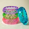 Accessories, Geometric Round Clear Jelly Bracelet, Irregular Triangular Section Bracelet