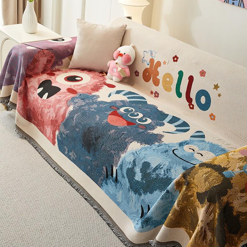 High-End All-Season Anti-Scratch Sofa Cover with Custom Cushion