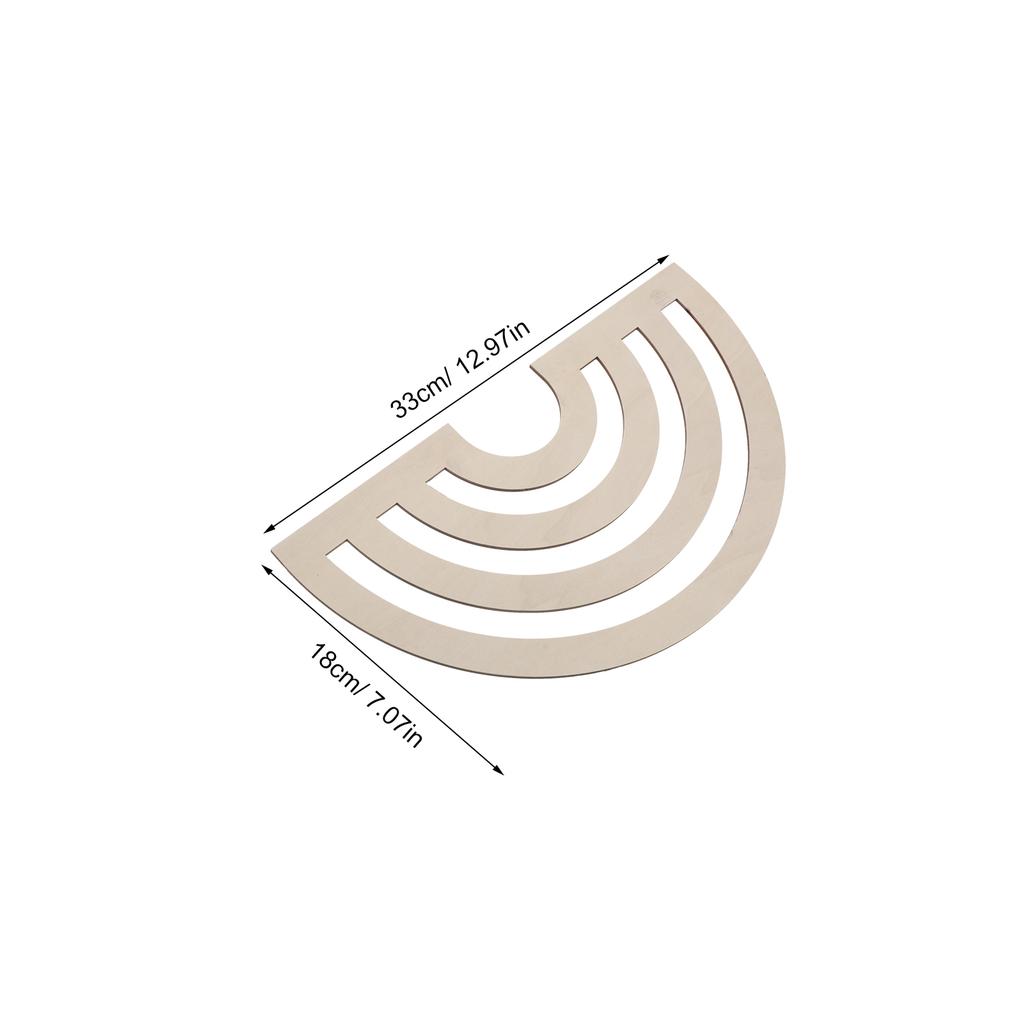 7Pcs Cloud Shaped Dream Catcher Frame Wooden Macrame Rings Unfinished Wood Hoop DIY Christmas Wreath Wall Hanging Craft Supplies