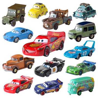 Giocattolo auto Pixar Saetta McQueen Jackson Tempesta Carl Attrezzi Sally Sceriffo 1:55 Lega pressofusa ragazzo Regalo di Natale