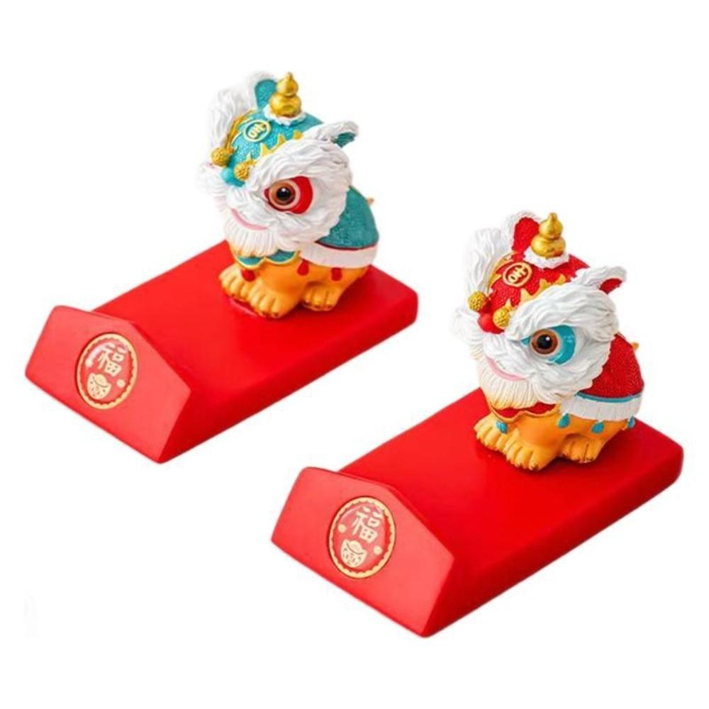Year of The Horse 2026 Horse Year Figurines Lion Dance Mobile Phone Stand  Spring Festival