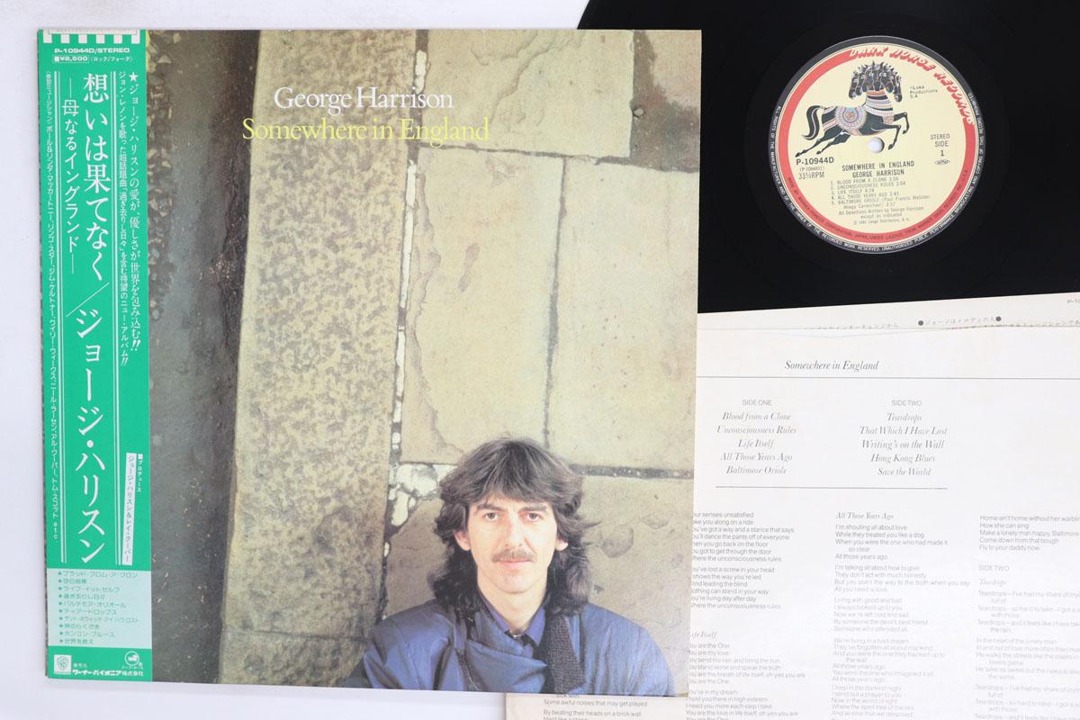 LP Record GEORGE HARRISON  Somewhere In England P10944D DARK HORSE 1981 Japan Obi Rock Used