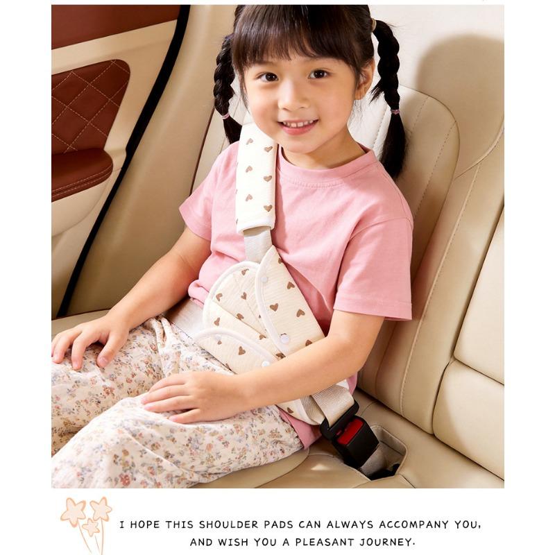 Cute Cartoon Adjustable Car Seat Belt Shoulder Pad Anti Strangulation For Children