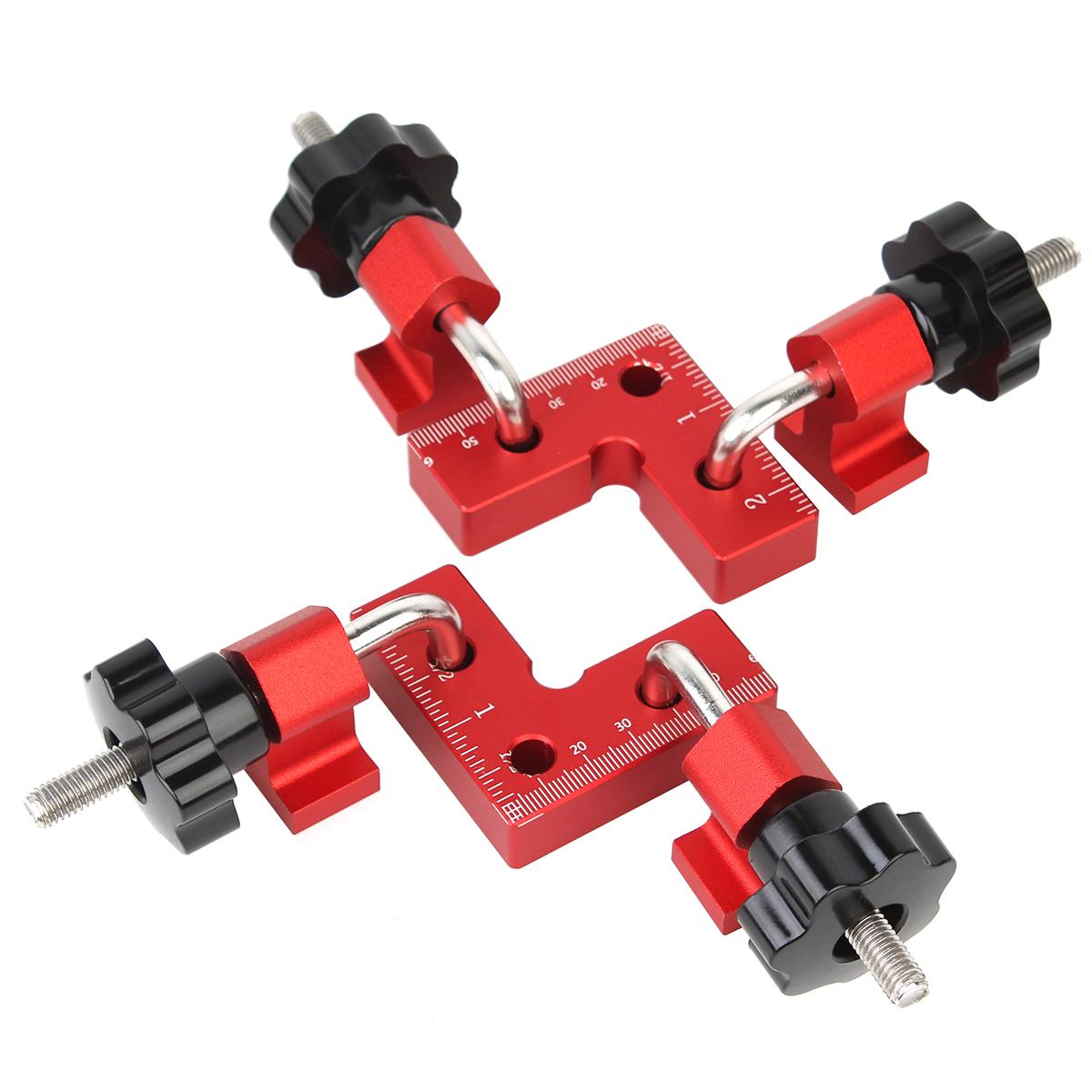 

2pcs 90 Degree Positioning Squares Right Angle Clamps 61x61mm Aluminum Alloy Woodworking Carpenter L-Type Corner Clamping Tool красный