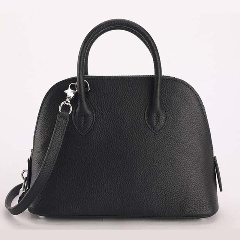 Cowhide Shell Bag, A Niche High-end Bowling Bag, A Mini Hand-held Single-shoulder Crossbody Women's Bag