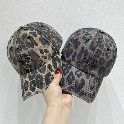 Women Leopard Print Baseball Cap Outdoor Adjustable Sunscreen Leisure Hat Spring Autumn Travel Tourism Beach Vacation