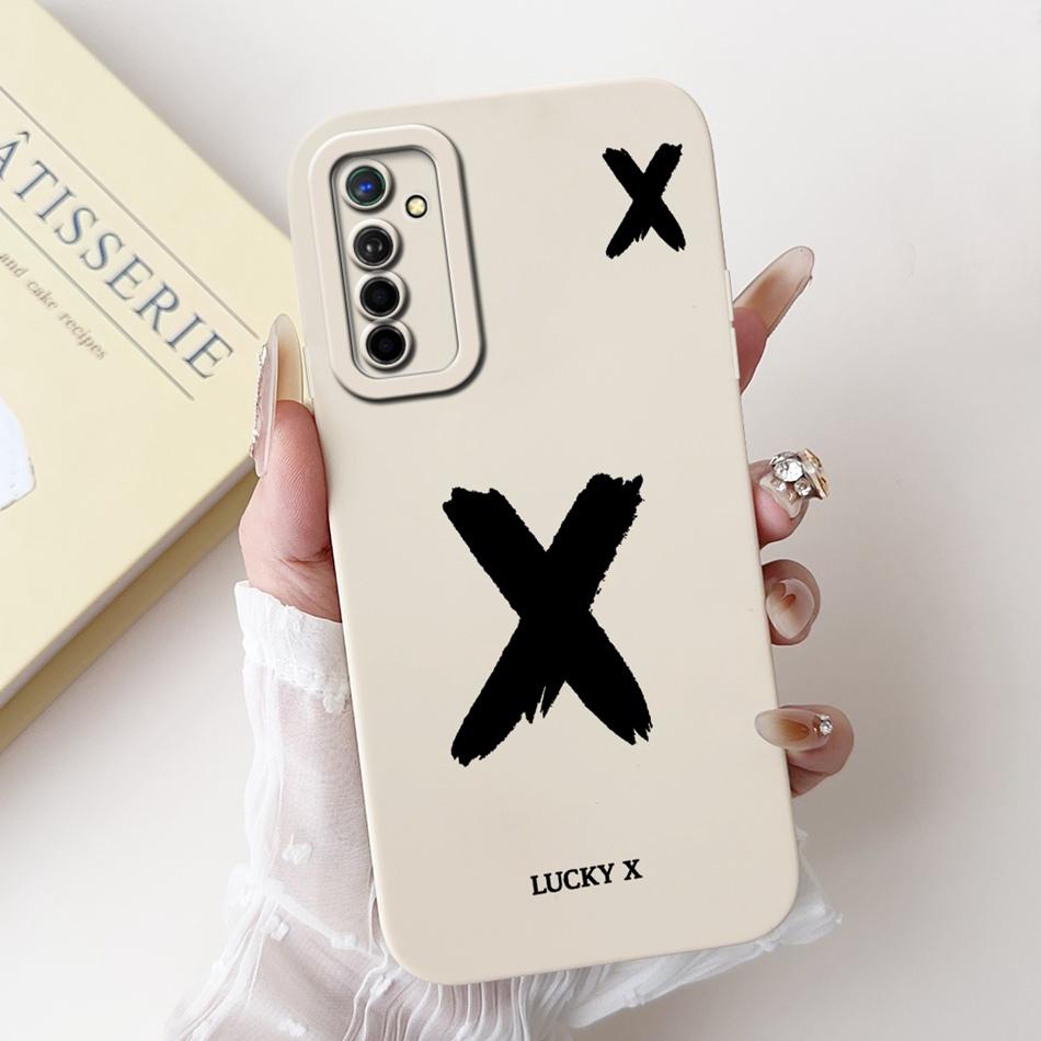 

For Realme X2 XT Lucky Initial Letter Phone Case For Realme XT X2 Soft Silicone Shockproof Cases Realme X2 or XT