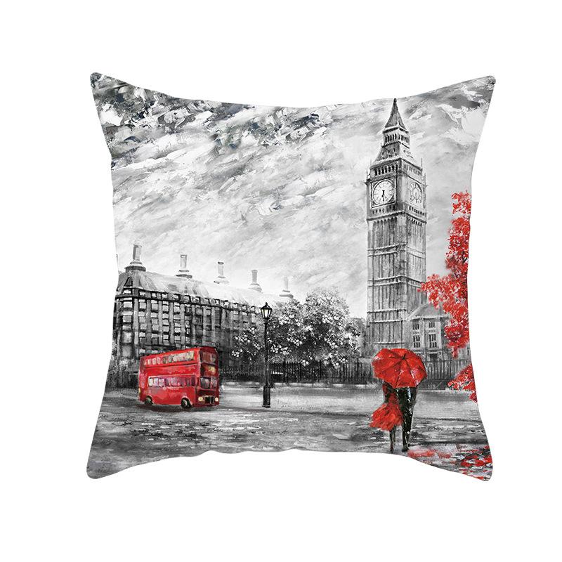 Valentine's Day Love Tree Series Peach Skin Pillowcase Valentine's Day Sofa Pillowcase Home Fabric